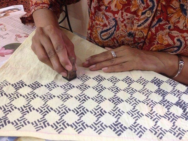 Block printing, natural dyeing workshop,