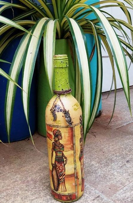 Bottle Art – Decoupage on Glass Bottles