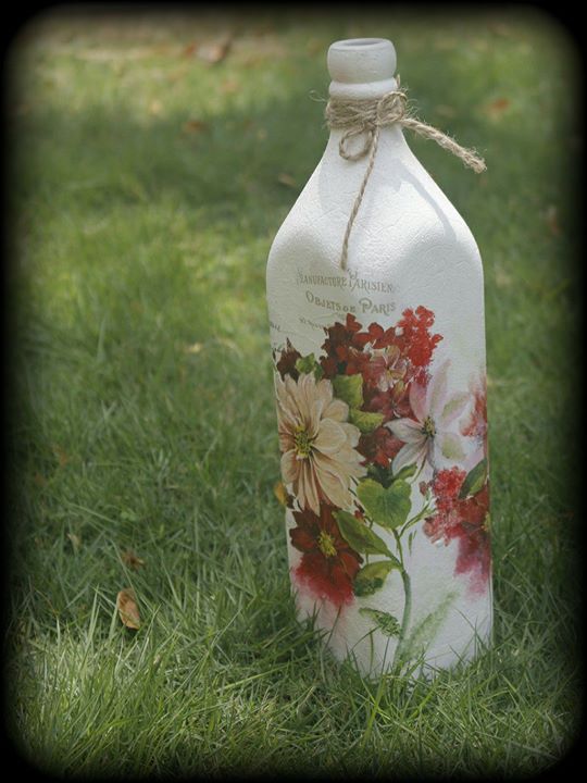 Decoupage Bottle Art