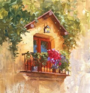 Oil Painting (Venice Balcony Painting) - Live Online Session