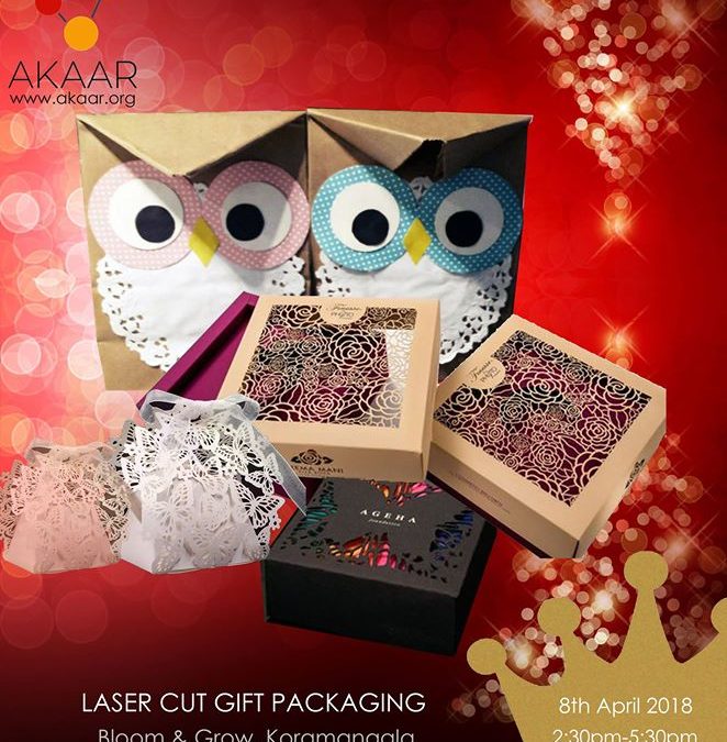 Laser cut gift packaging workshop in Bangalore