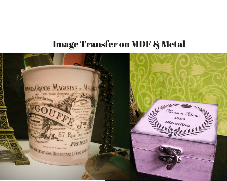 Image transfer on metal and MDF