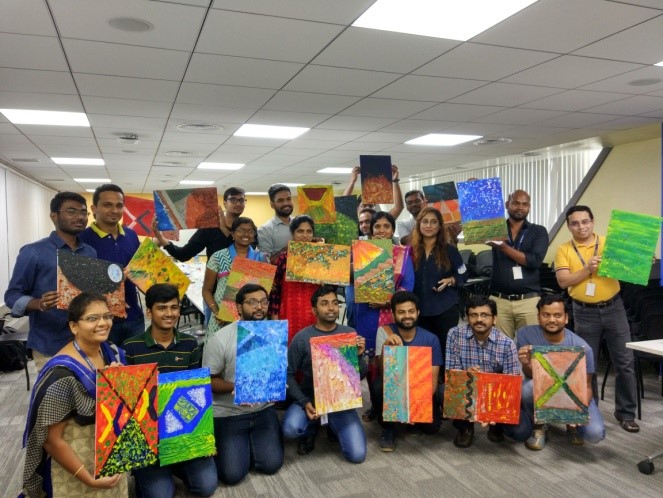 Painting activity for employees