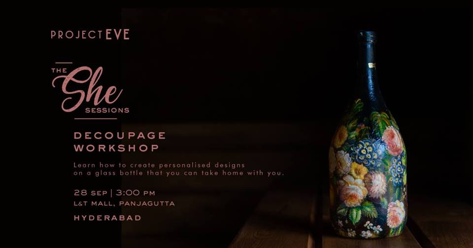 Bottle decoupage art in hyderbad