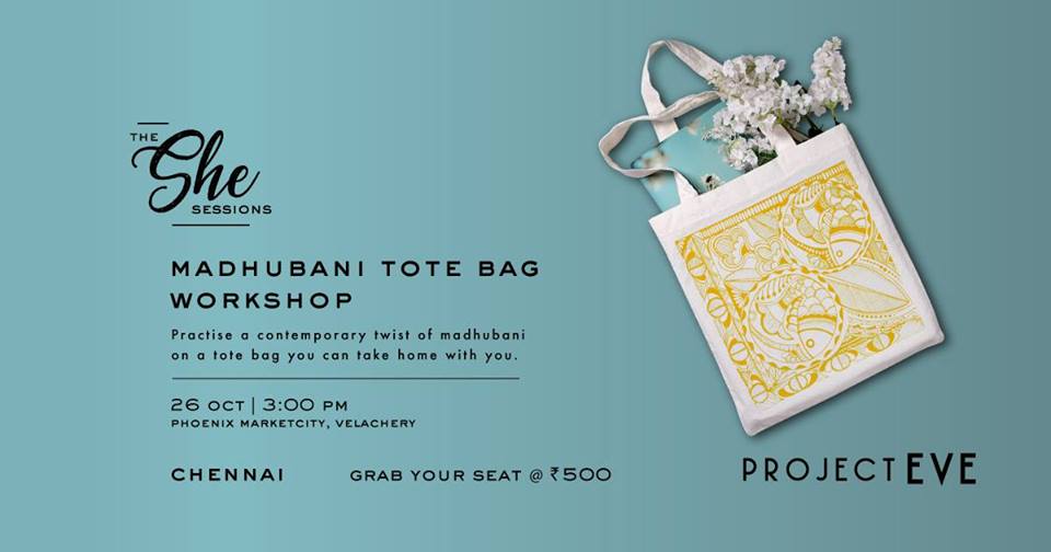 Madhubani tote bag workshop