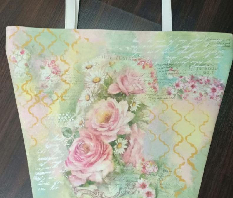 Decoupage on Faux Leather bag – Beginners workshop