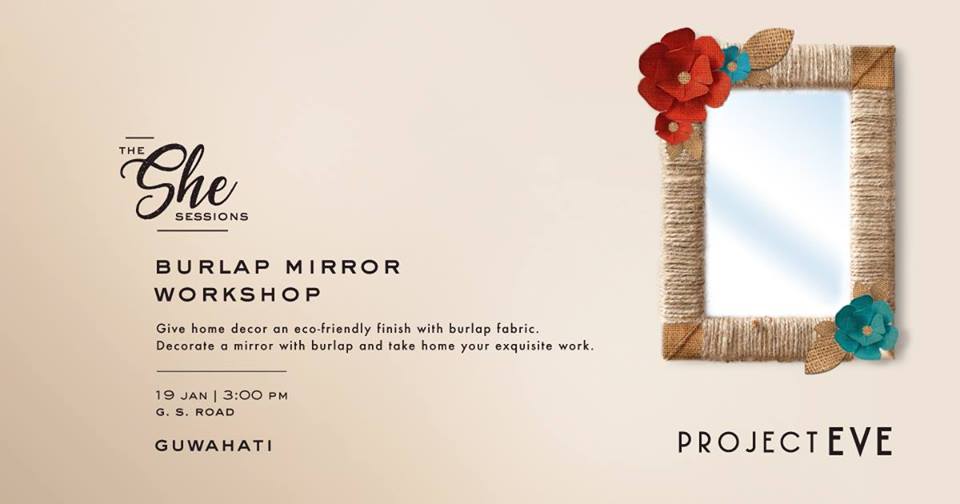 Burlap mirror Wokshop