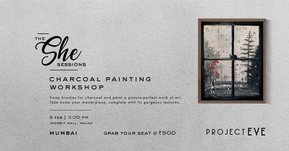 Charcoal Painting , mumbai workshop