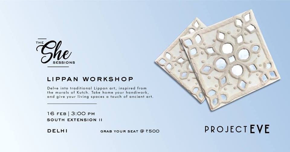 delhi event, lippan workshop