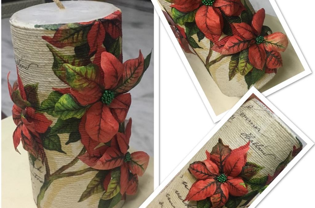 Threaded Decoupage & Volume Decoupage on Candle/Bottle – Beginners workshop in Bangalore