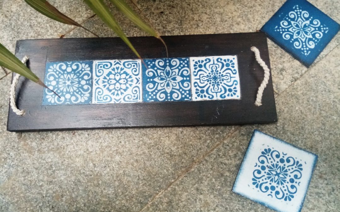 DIY Mini table runner with faux tiles- Beginner workshop in Bangalore