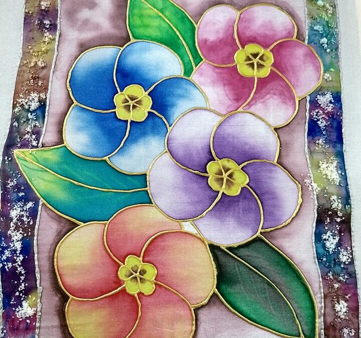 Silk Painting on Fabric -Beginner workshop in Bangalore