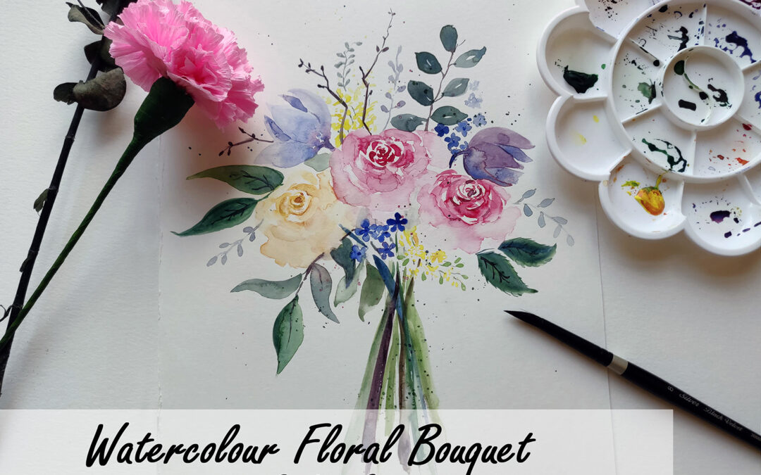 Watercolour Florals – Bouquet / Wreath – Beginners’ workshop in Bangalore