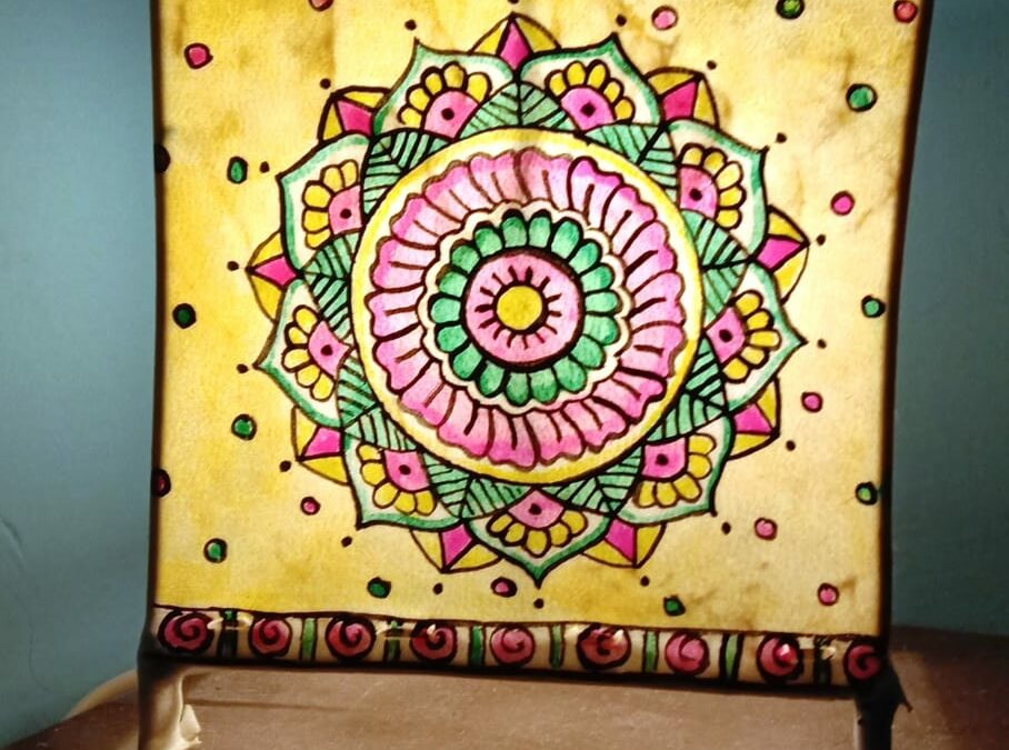 Mandala Lampshades – Beginners workshop in Bangalore