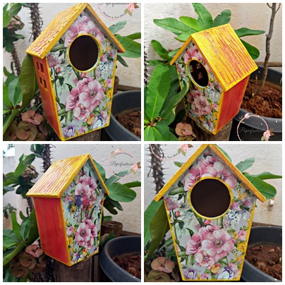 Decoupage a birdhouse- Beginners workshop in Bangalore