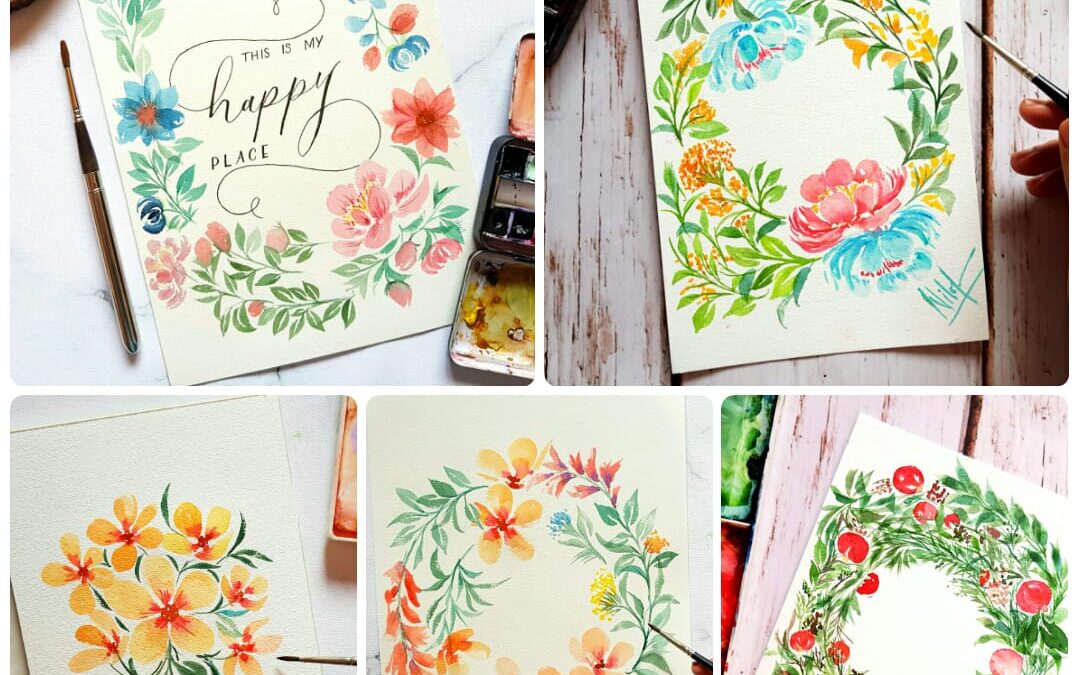 Watercolor florals – Two days online session