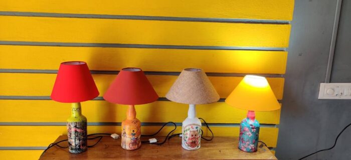 Decoupaged Bottle Lamp Making - Online Beginners' Workshop