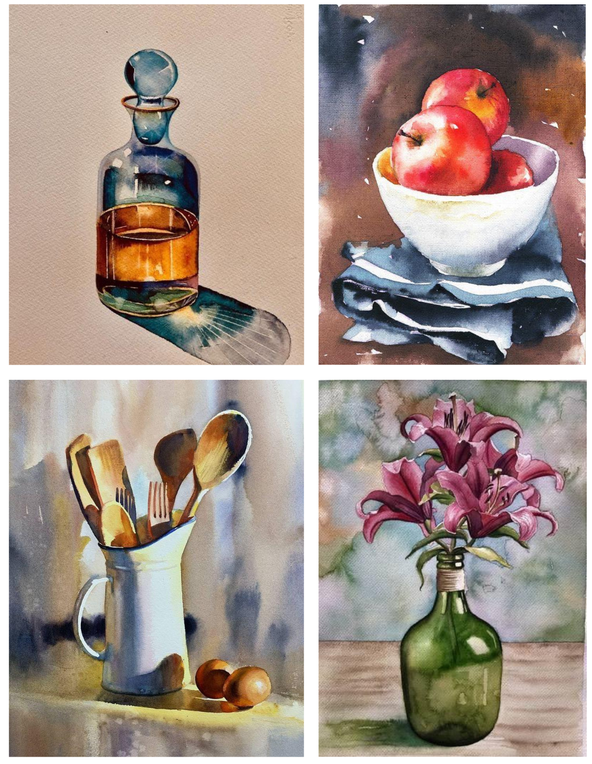 Watercolor Still Life Classes (Advanced sessions)