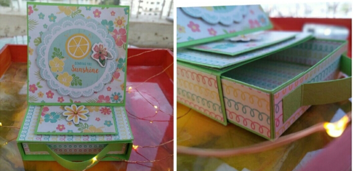 Easel card making with drawer - free online session