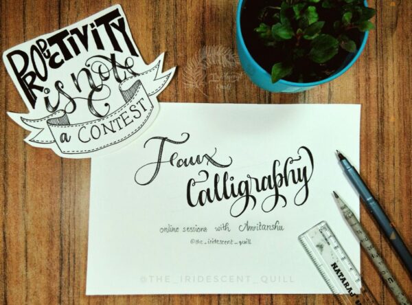 Faux calligraphy online session