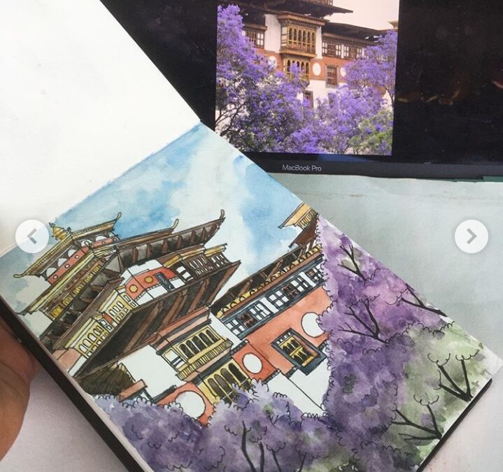 Travel Sketching in Watercolours – Two Day Online Workshop