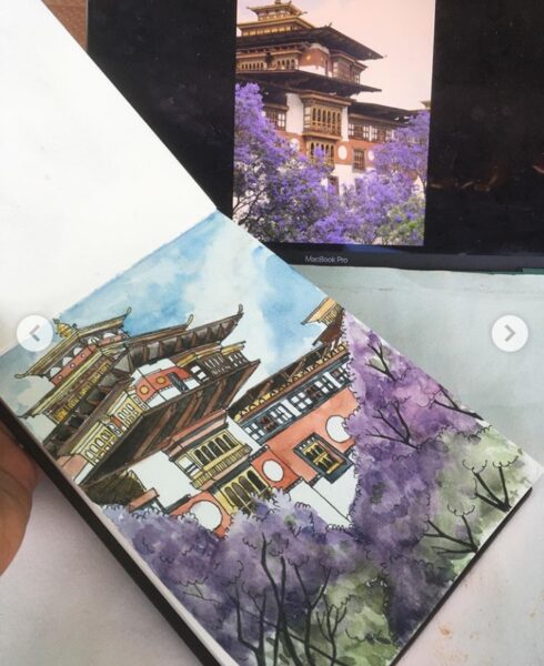 Travel Sketching in Watercolours - Online session