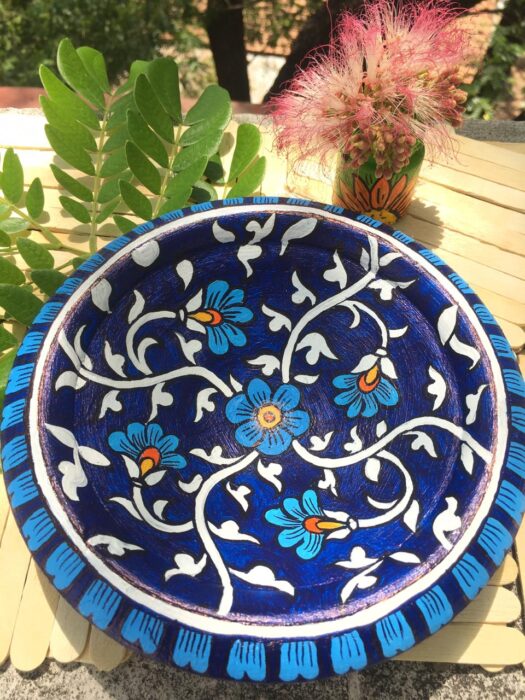 faux blue pottery - online session